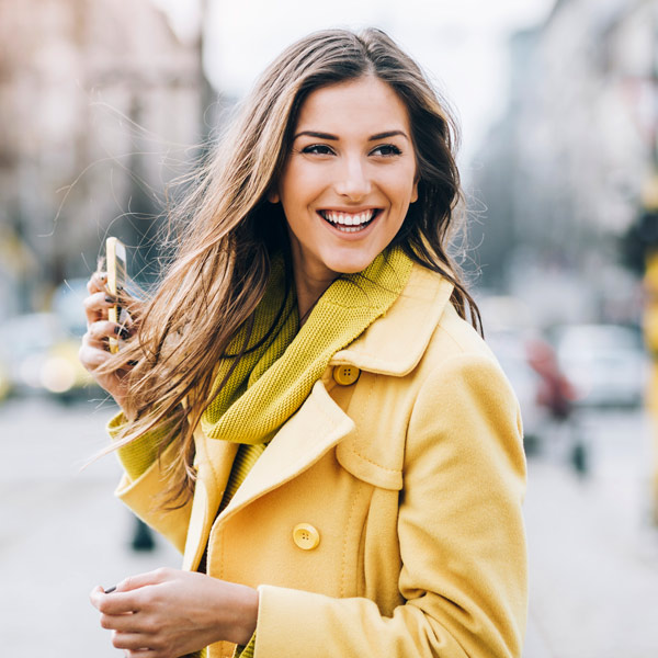young woman on the go